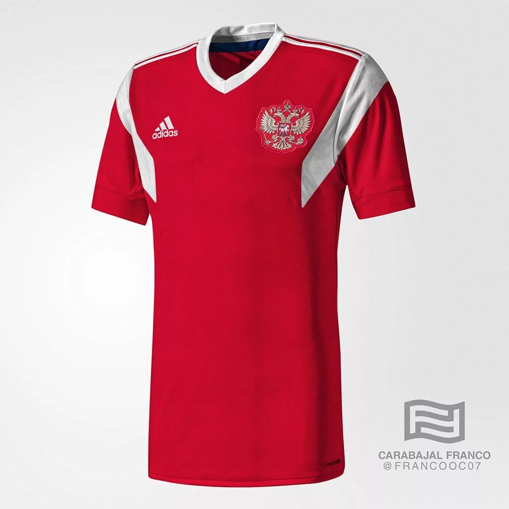 Сборная России по футболу представила основную игровую футболку для домашнего Чемпионата мира