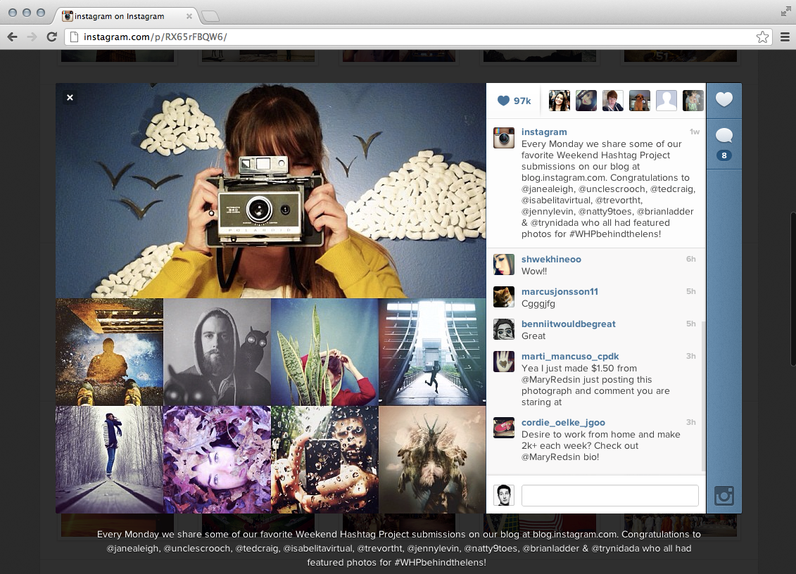 Instagram добавил продвинутый поиск в веб-версию