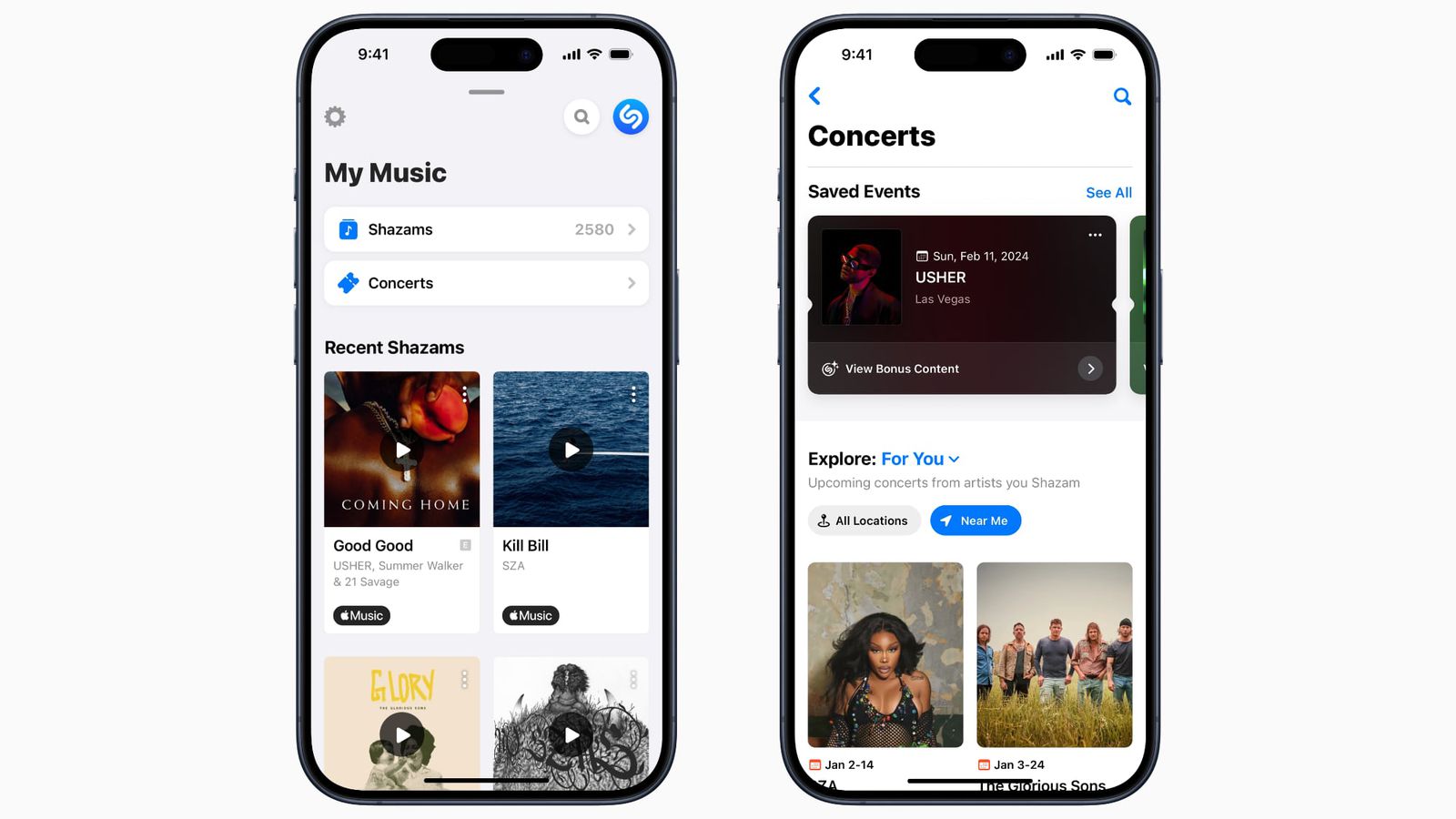 Shazam представило посвященный живой музыке раздел «Concerts»