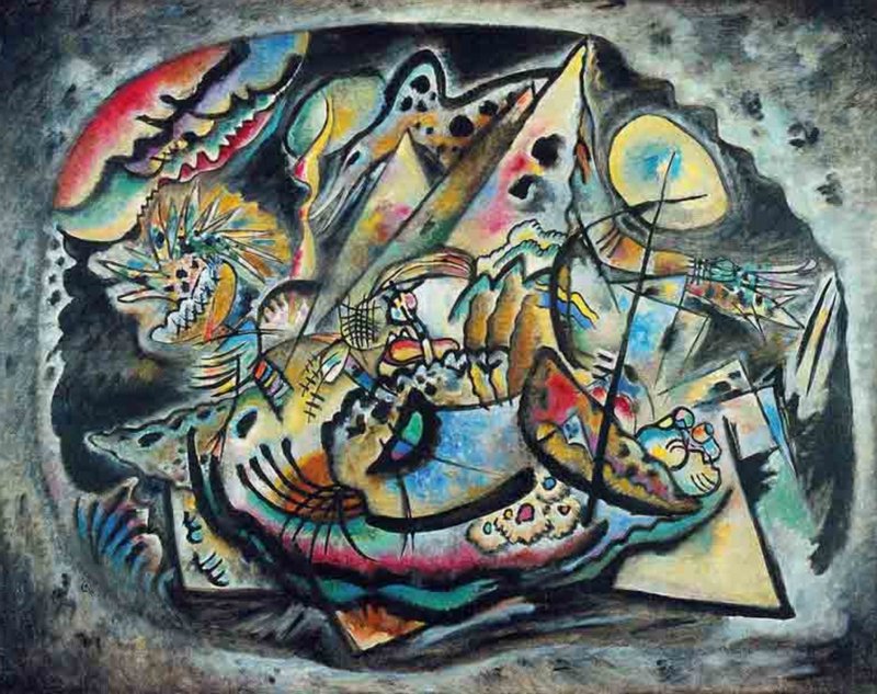 В Эрмитаже проходит выставка одной картины – из Екатеринбурга привезли шедевр Василия Кандинского «Импровизация № 217. Серый овал»